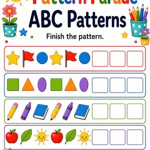 Pattern Parade Studio | Pattern Worksheets | Printable PDF | Digital Download image 5