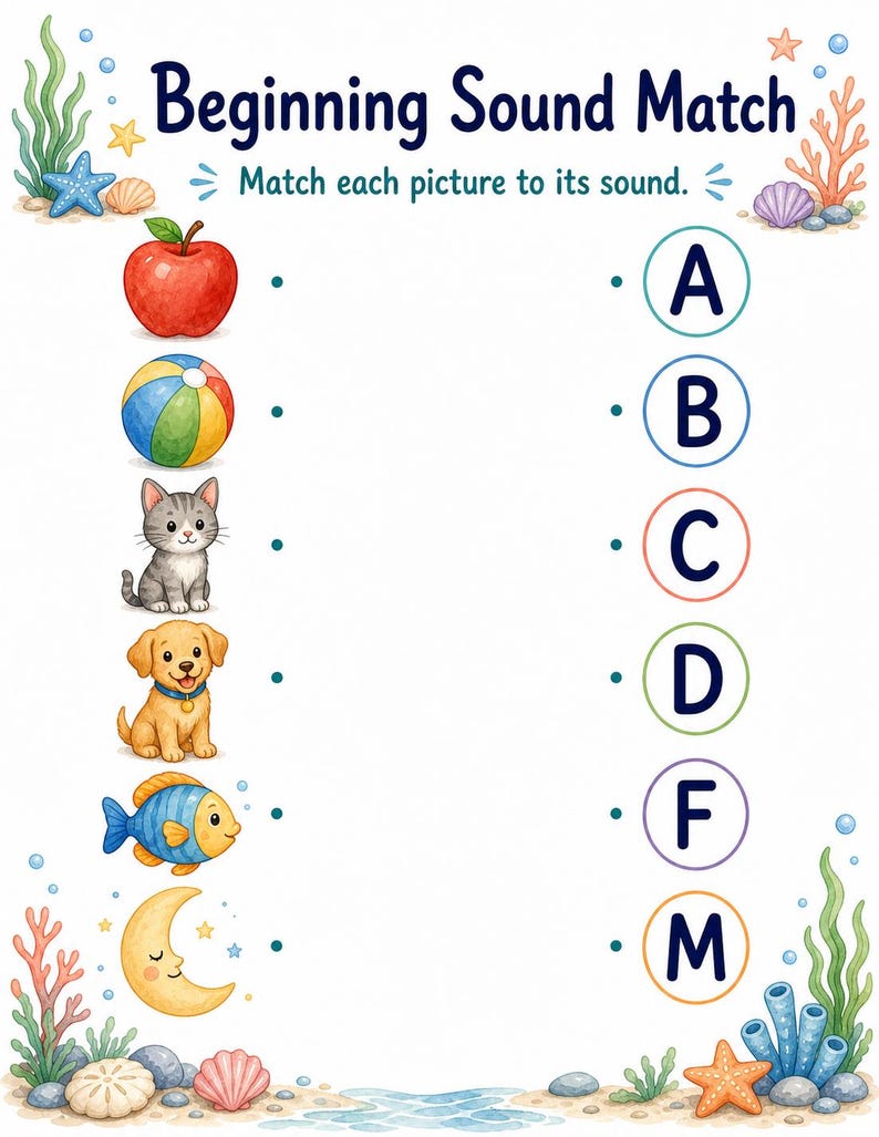 Backpack Beginning Sounds | Beginning Sounds Worksheets | Printable PDF | Digital Download image 5
