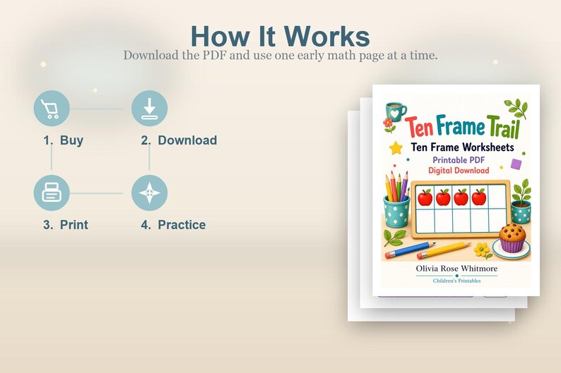 Trail met tien frames | Tien lijstwerkbladen | Afdrukbare pdf | Digitale download afbeelding 8