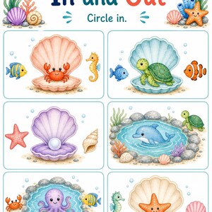 Seahorse Position Words | Position Worksheets | Printable PDF | Digital Download image 5