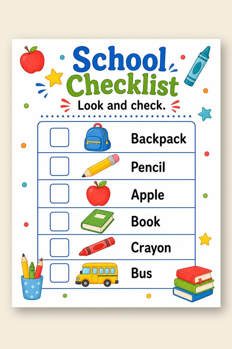 School Day Activity Pages | Back to School Activity Sheets | Printable PDF | Digital Download image 9