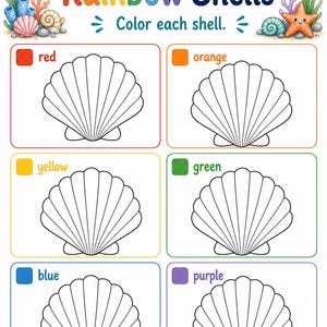 Ocean Color Splash | Color Worksheets | Printable PDF | Digital Download image 7