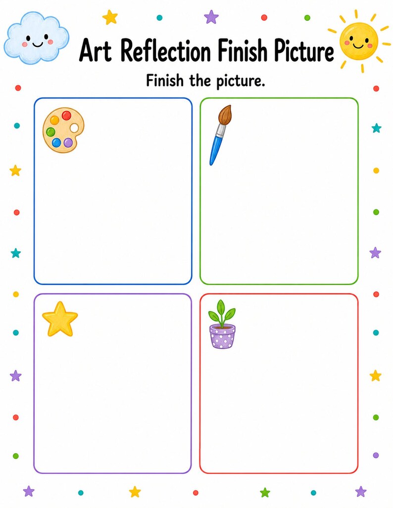 Art Reflection Pages | Art Journal Prompts | Printable PDF | Digital Download image 4
