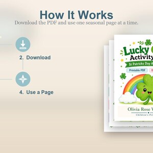 Aktivitetsblad för lyckoklöver | Aktivitetsblad för St Patricks Day | Utskrivbar PDF | Digital nedladdning bild 8