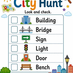 Scavenger Hunt Road-pagina's | Roadtrip-speurtocht | Afdrukbare pdf | Digitale download afbeelding 5