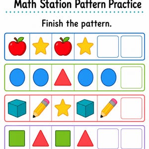Kindergarten Math Station | Kindergarten Math Worksheets | Printable PDF | Digital Download image 6