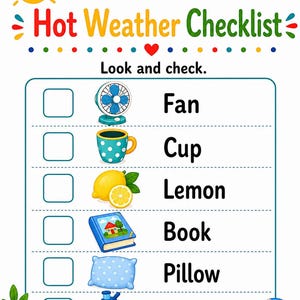 Hot Weather Home Pages | Hot Weather Activities for Kids | Printable PDF | Digital Download image 4