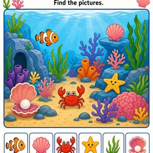Ozean-Suche Puzzles | Ozean Aktivität Bogen | Druckbare PDF | Digitaler Download Bild 4