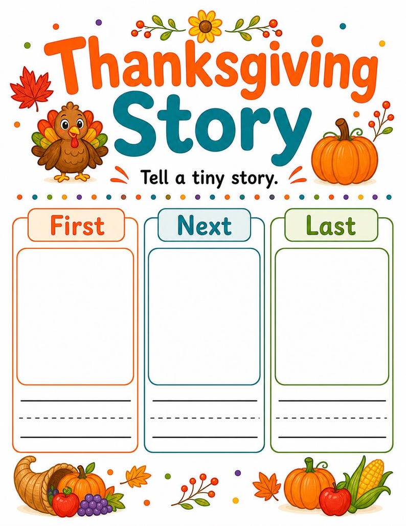 Thankful Turkey Activity Pages | Thanksgiving Activity Sheets | Printable PDF | Digital Download image 7