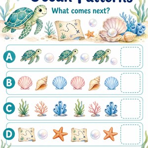 Turtle Treasure Tasks | Kids Activity Sheets | Printable PDF | Digital Download image 5