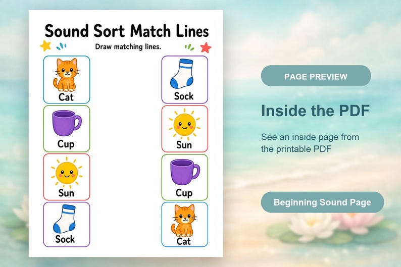 Beginning Sound Sorting Mats | Beginning Sounds Worksheets | Printable PDF | Digital Download image 10