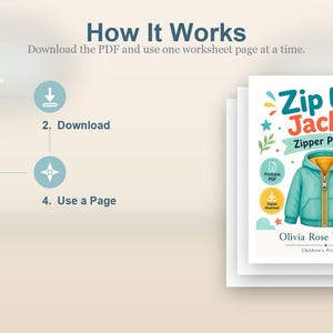 Zip Up Jacket | Zipper Practice | Printable PDF | Digital Download image 8
