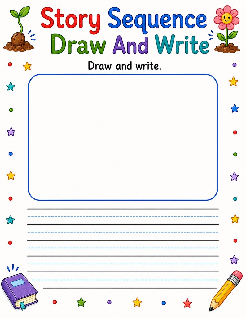 Picture Story Sequence | Story Sequencing Worksheets | Printable PDF | Digital Download image 5