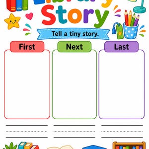 Library Day Activity Pages | Library Activities for Kids | Printable PDF | Digital Download image 7