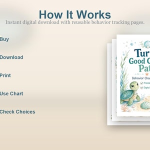 Turtle Good Choice Path | Behavior Chart for Kids | Printable PDF | Digital Download image 4