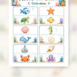 Seahorse Position Words | Position Worksheets | Printable PDF | Digital Download image 9