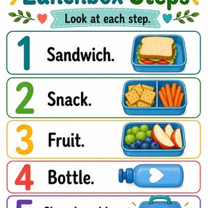 Pranzo al sacco pronto / Lista di controllo per il pranzo al sacco / PDF stampabile / Download digitale immagine 3