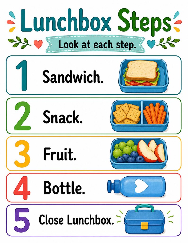 Pranzo al sacco pronto / Lista di controllo per il pranzo al sacco / PDF stampabile / Download digitale immagine 3