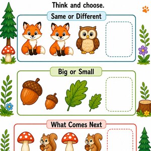 Im Wald suchen und finden | Schau und finde Arbeitsblätter | Druckbare PDF | Digitaler Download Bild 7