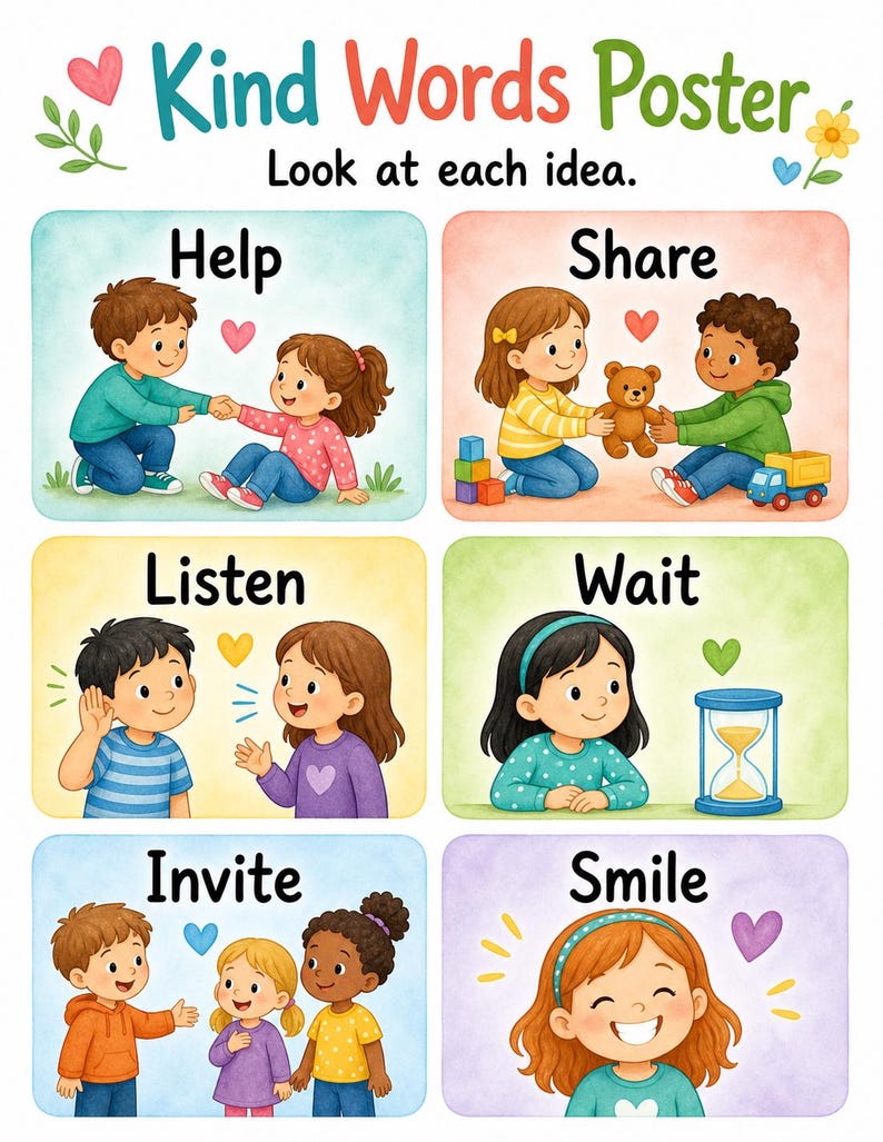 Kind Words Garden | Kindness Worksheets for Kids | Printable PDF | Digital Download image 3