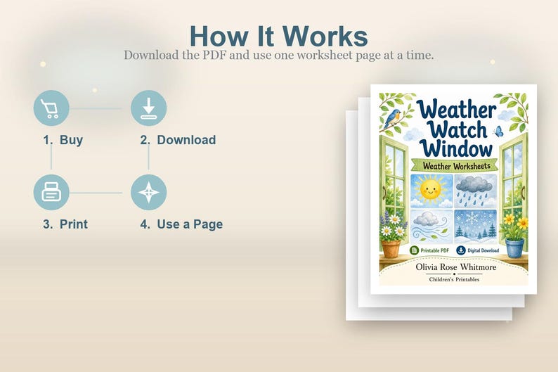Weather Watch Window | Weather Worksheets | Printable PDF | Digital Download image 8