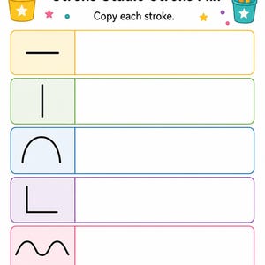 Stroke Practice Studio | Stroke Practice Worksheets | Printable PDF | Digital Download image 7
