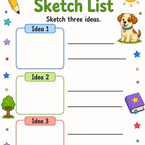 Sentence Builder Doodles | Sentence Writing Worksheets | Printable PDF | Digital Download image 6