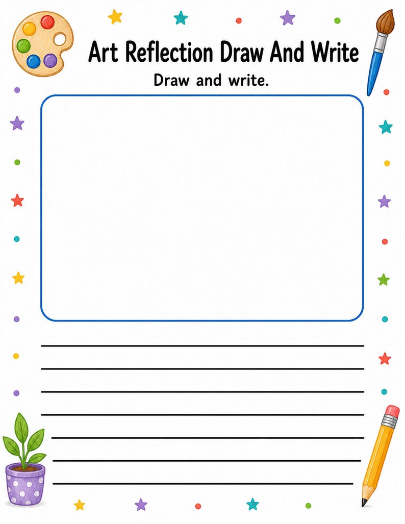 Art Reflection Pages | Art Journal Prompts | Printable PDF | Digital Download image 5
