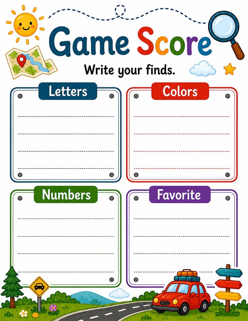 Safari con le targhe / Gioco con le targhe / PDF stampabile / Download digitale immagine 7