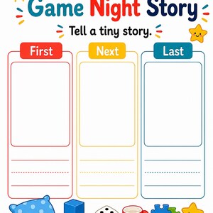 Sternenklare Familienspielnacht Seiten | Familien Spiel Nacht Seiten | Druckbare PDF | Digitaler Download Bild 7