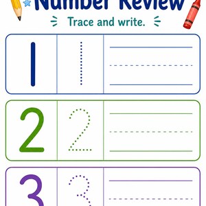 Pack de révision pour la maternelle | Feuilles de travail pour la maternelle | PDF imprimable | Téléchargement numérique image 4