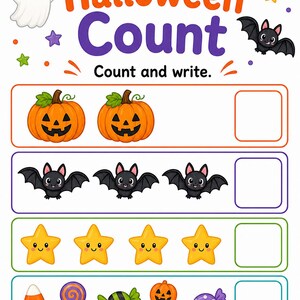 Pagine di attività per la Notte delle Zucche / Fogli di attività di Halloween / PDF stampabile / Download digitale immagine 5