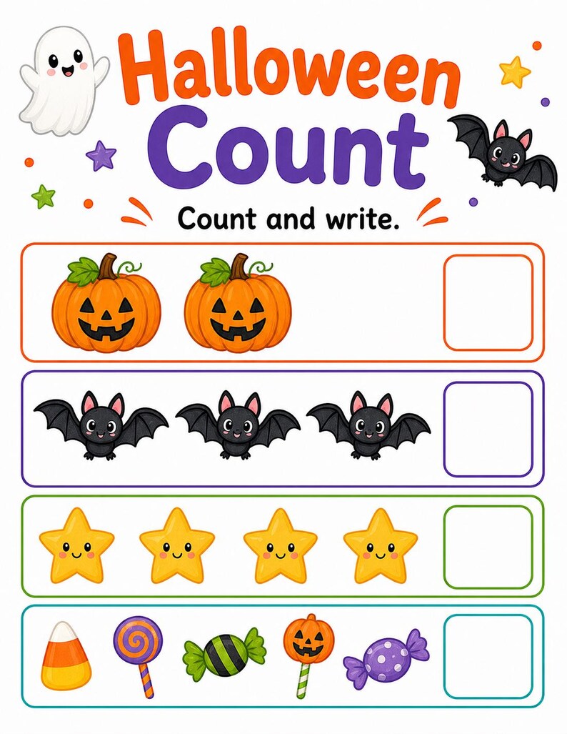 Pagine di attività per la Notte delle Zucche / Fogli di attività di Halloween / PDF stampabile / Download digitale immagine 5