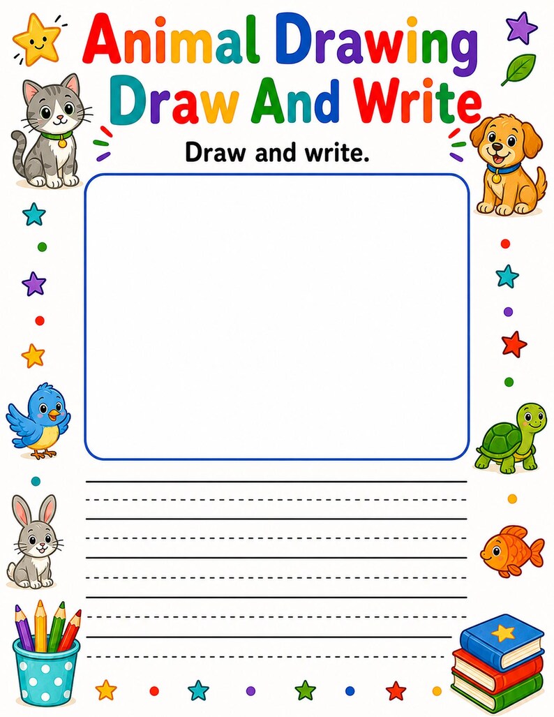 Directed Drawing Animals | Directed Drawing for Kids | Printable PDF | Digital Download image 5