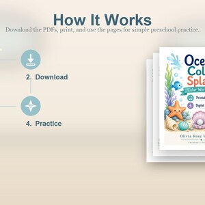 Ocean Color Splash | Color Worksheets | Printable PDF | Digital Download image 8