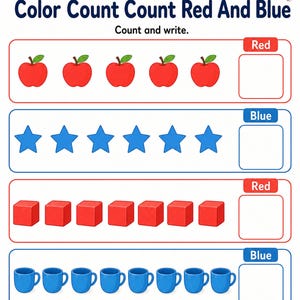 Color And Count Corner | Color and Count Worksheets | Printable PDF | Digital Download image 3