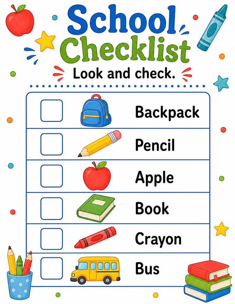 School Day Activity Pages | Back to School Activity Sheets | Printable PDF | Digital Download image 4