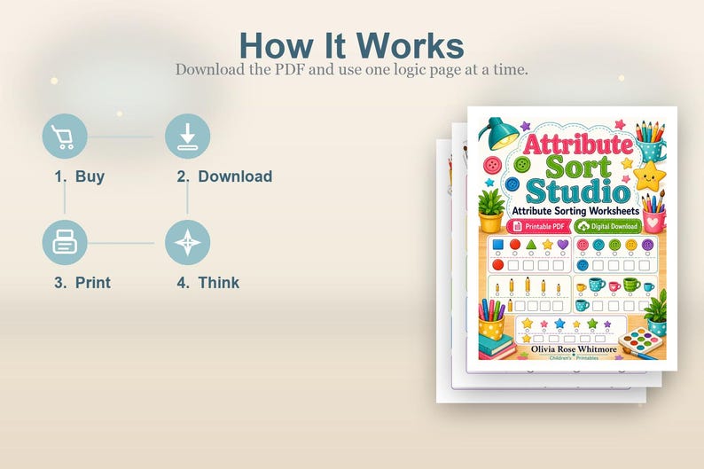 Attribute Sort Studio | Attribute Sorting Worksheets | Printable PDF | Digital Download image 8