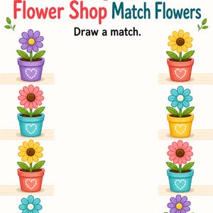 Fine Motor Flower Shop | Fine Motor Worksheets | Printable PDF | Digital Download image 5