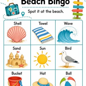 Pagine di avventura in spiaggia / Attività in spiaggia per bambini / PDF stampabile / Download digitale immagine 3
