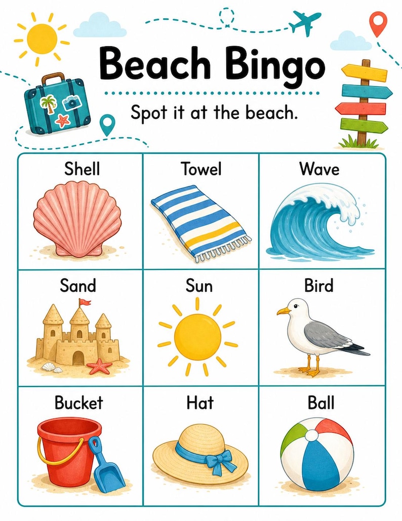 Pagine di avventura in spiaggia / Attività in spiaggia per bambini / PDF stampabile / Download digitale immagine 3