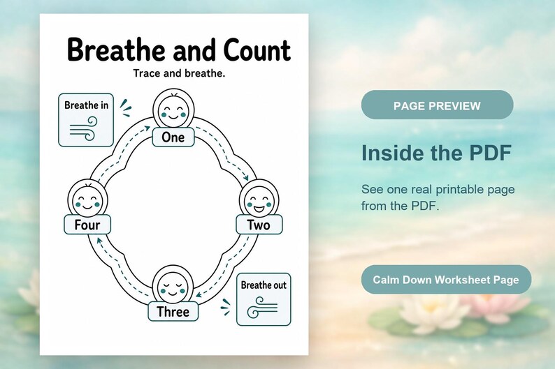 Gentle Calm Down Pages | Calm Down Worksheets | Printable PDF | Digital Download image 10