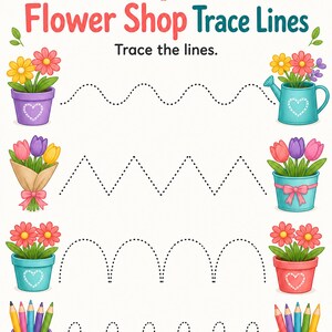 Fine Motor Flower Shop | Fine Motor Worksheets | Printable PDF | Digital Download image 3