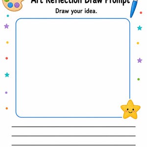 Art Reflection Pages | Art Journal Prompts | Printable PDF | Digital Download image 3