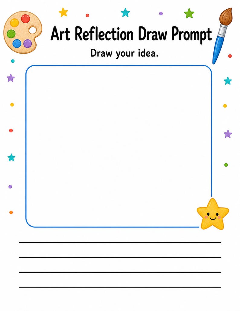 Art Reflection Pages | Art Journal Prompts | Printable PDF | Digital Download image 3