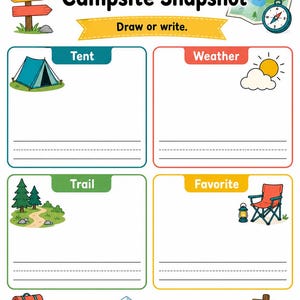 Camping Explorer Pages | Camping Activities for Kids | Printable PDF | Digital Download image 3