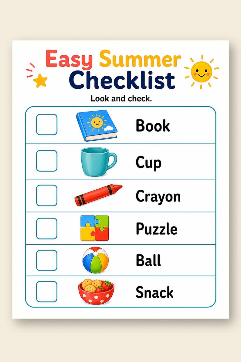 Gemakkelijke zomerpretpagina's | Gemakkelijke zomeractiviteiten voor kinderen | Afdrukbare pdf | Digitale download afbeelding 9