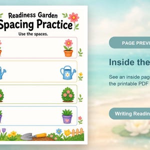Writing Readiness Garden | Writing Readiness Worksheets | Printable PDF | Digital Download image 10