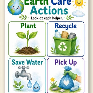Erdpflegehelfer | Earth Day Arbeitsblätter | Druckbare PDF | Digitaler Download Bild 9