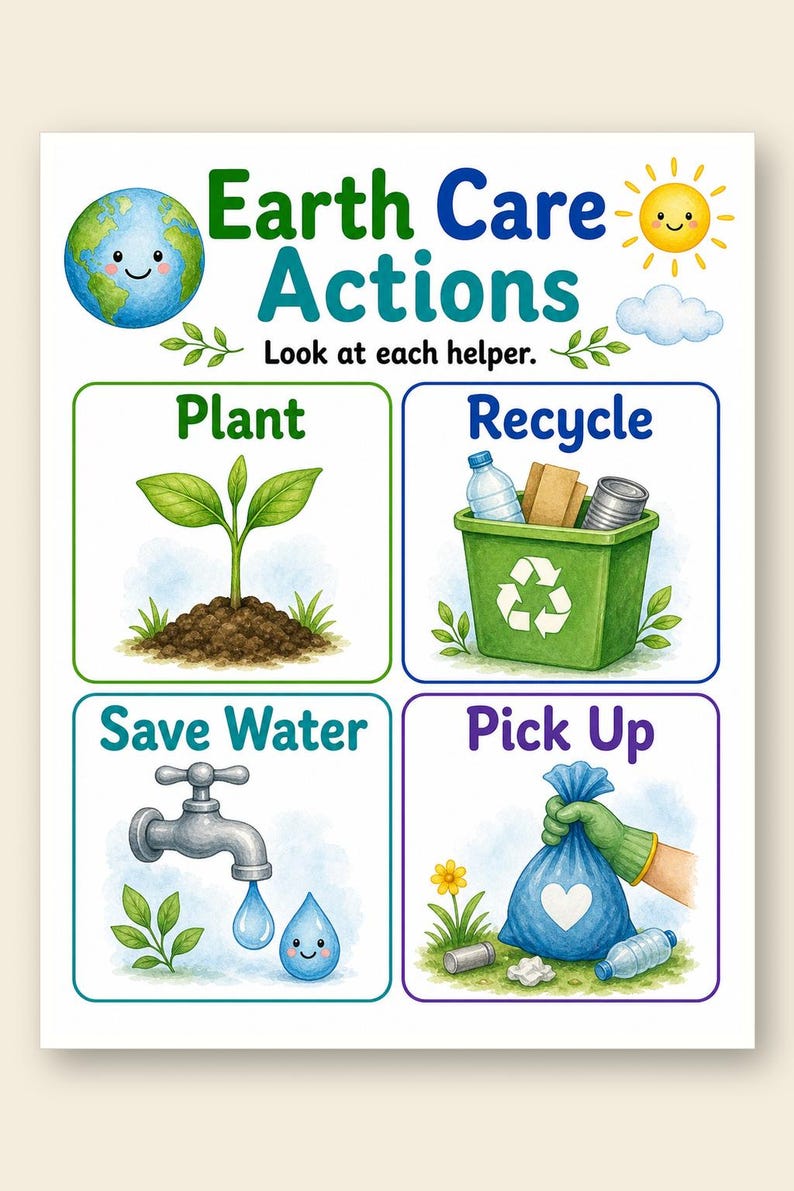 Erdpflegehelfer | Earth Day Arbeitsblätter | Druckbare PDF | Digitaler Download Bild 9